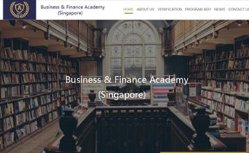自貢黑羽網絡網頁制作案例-新加坡Business & Finance Academy 