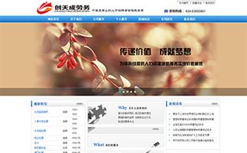 自貢黑羽網絡網頁制作案例-撫順創天成勞務派遣有限公司